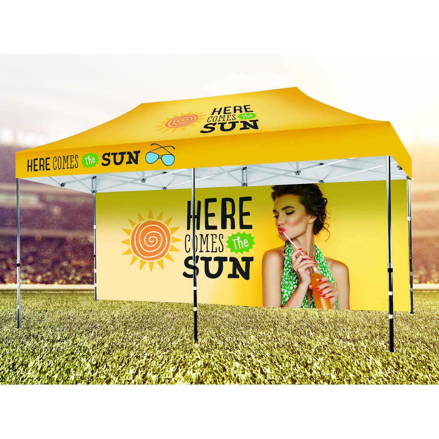 10' x 20' Custom Aluminum Frame Canopy Tent W/ 3 Full Walls 2