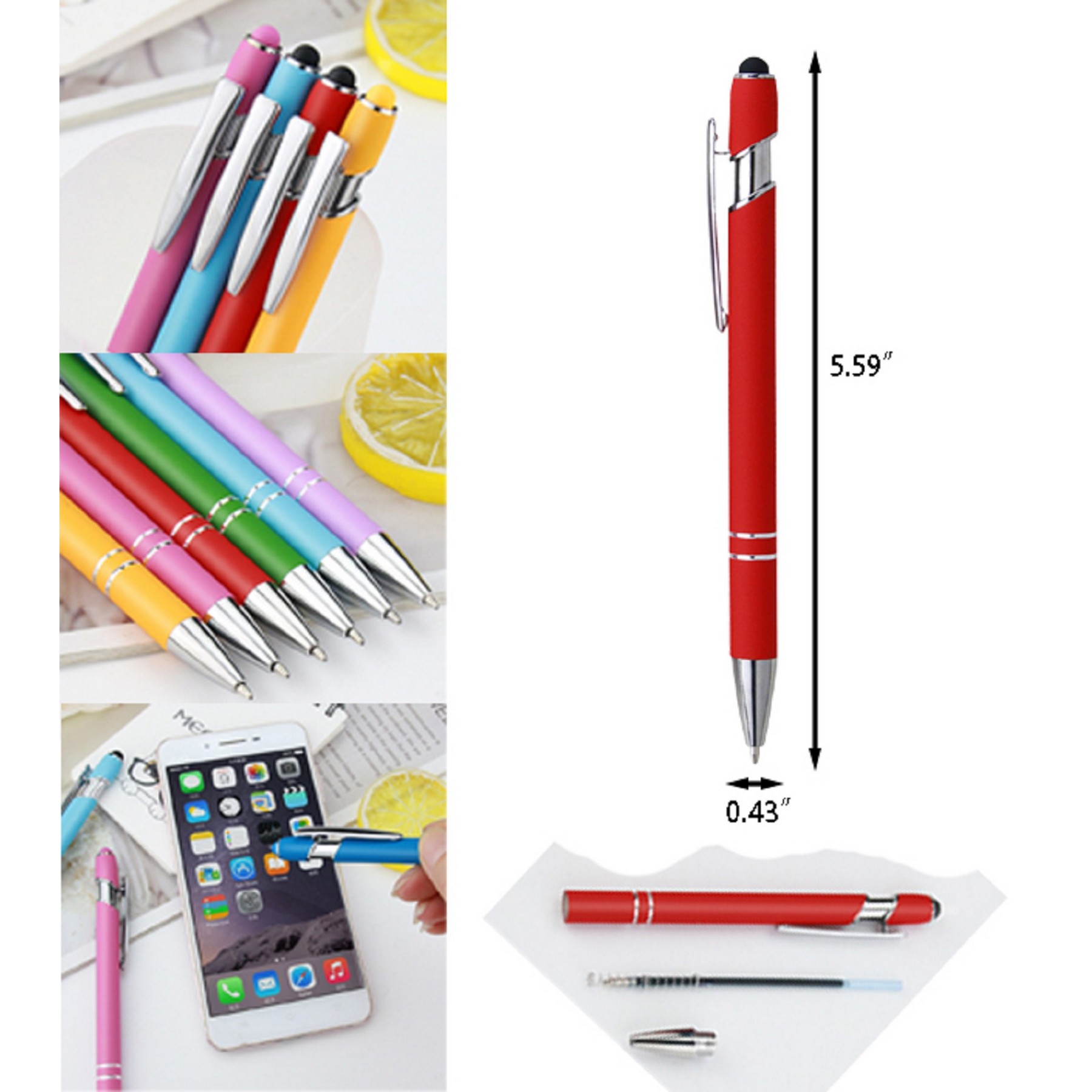 Spray Glue Metal Touch Screen Ballpoint Pen 2