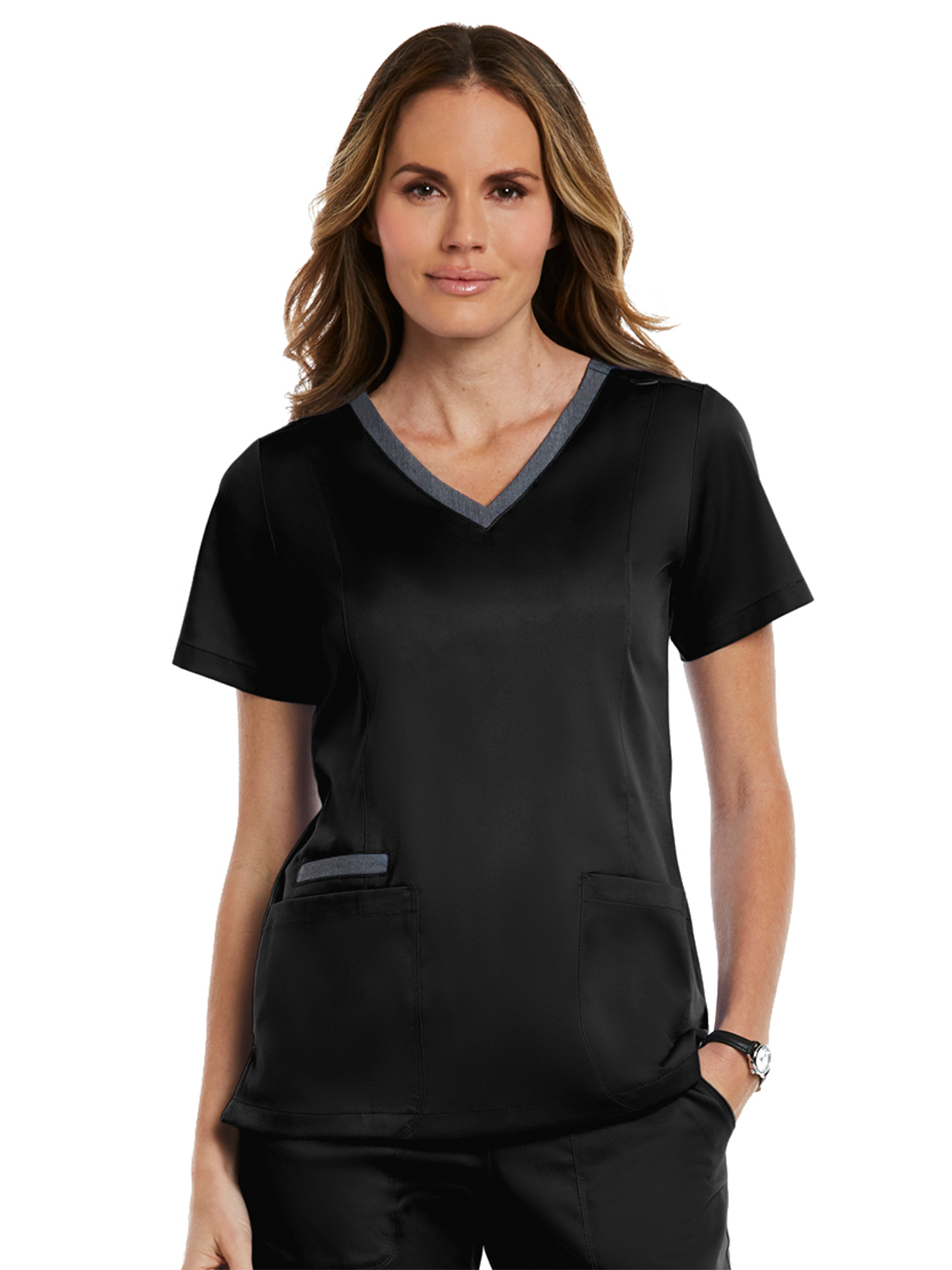 Maevn - Matrix - Women's Three-Pocket Heather Neck Band Top 33