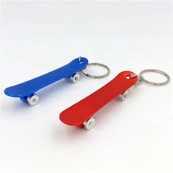 Skateboard Shape Bottle Opener Keychains 1