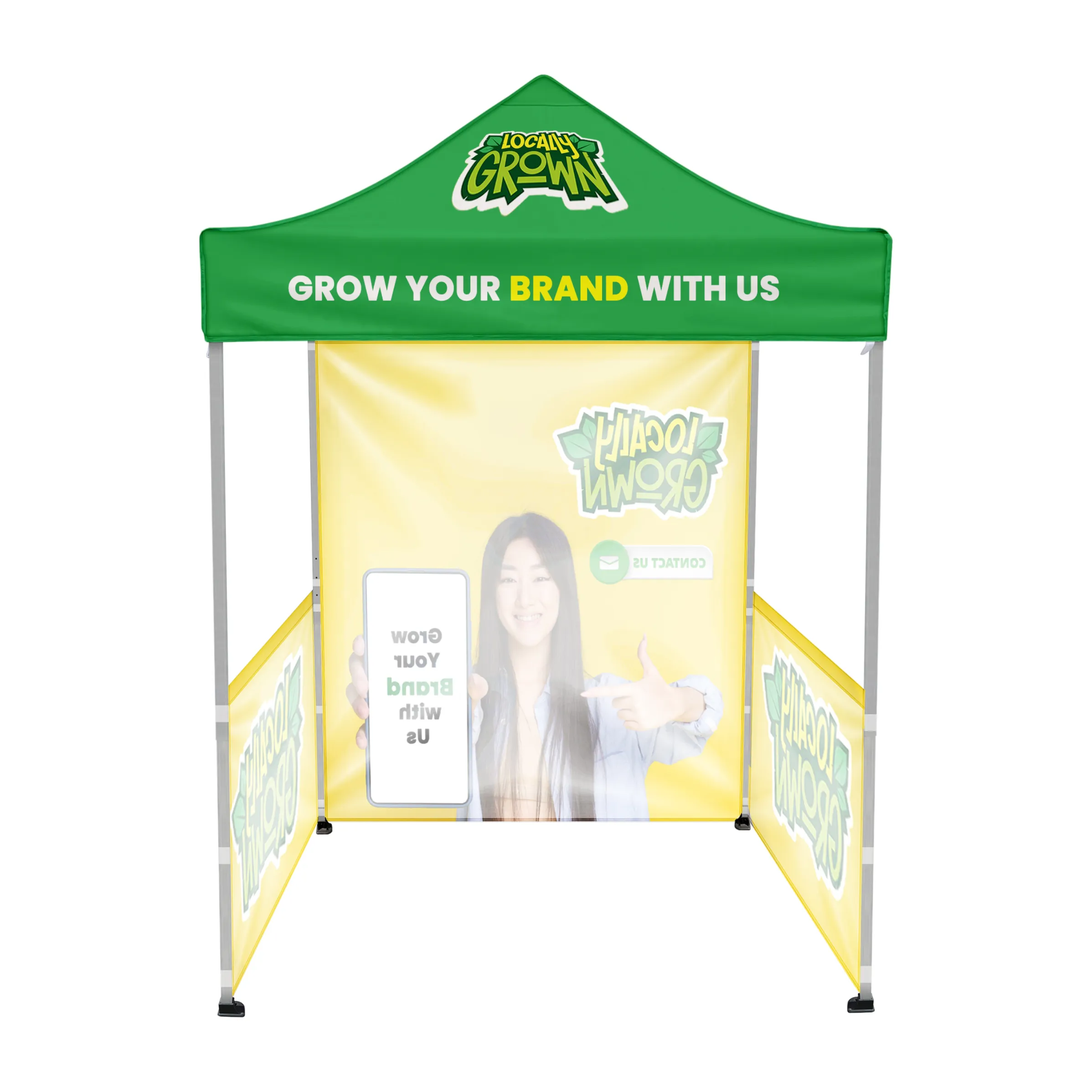 6'x6' Tent Canopy with frame and two half and one full wall 5