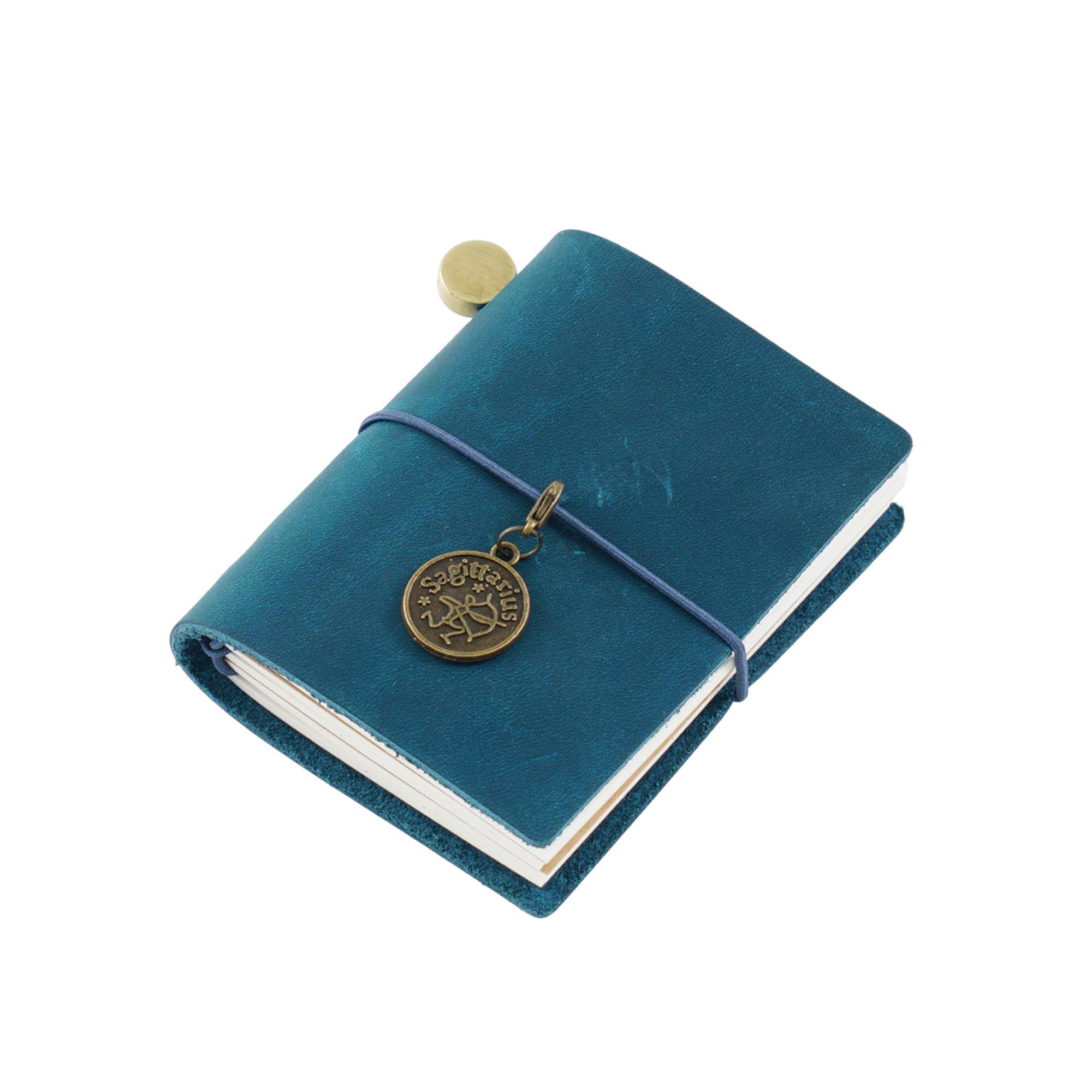 Mini Genuine Leather Cover Journal Notebook(2.68"x3.35") 6