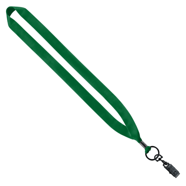 3/4" Polyester Lanyard with Metal Crimp & Bulldog Clip 24