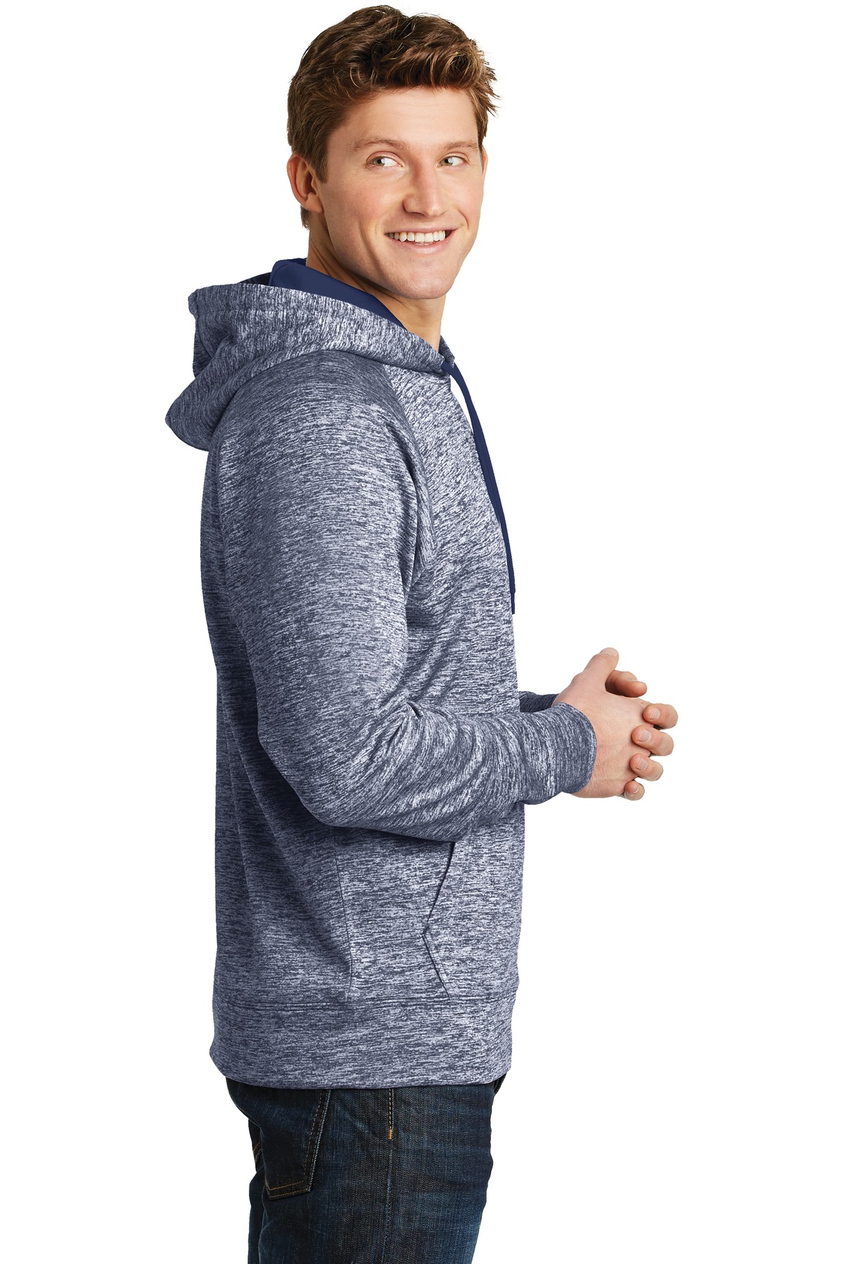 Sport-Tek PosiCharge Electric Heather Fleece Hooded Pullover. ST225, custom hoodie or sweatshirt with logo imprint 24