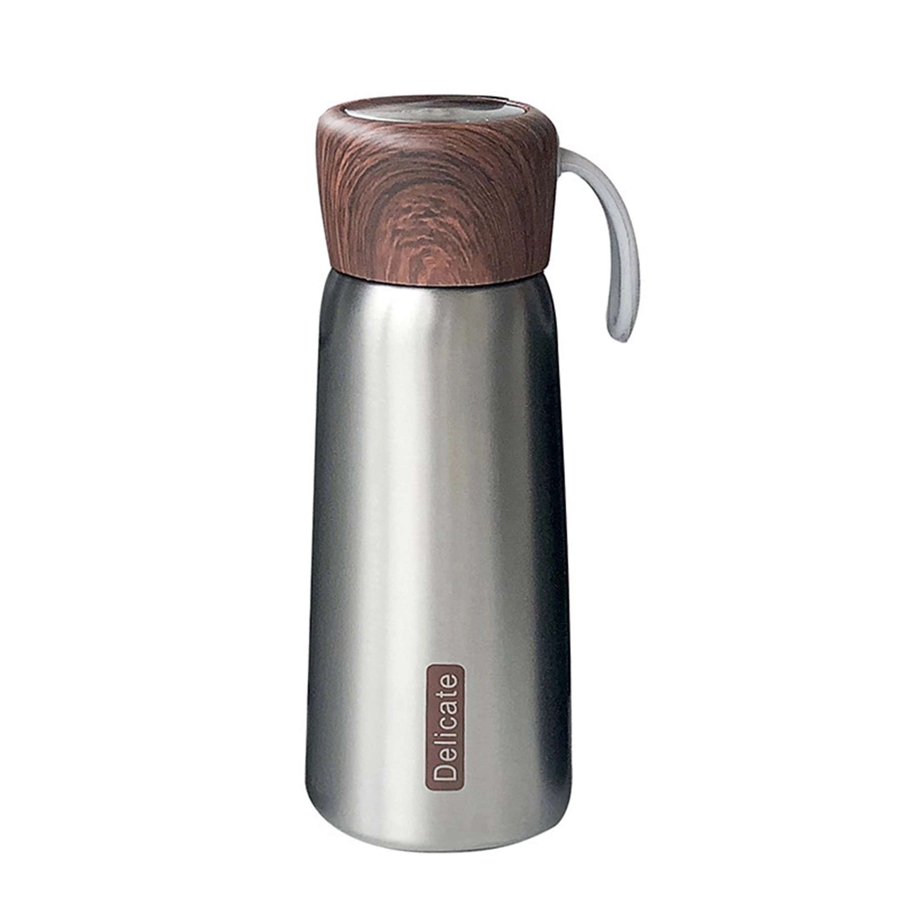 14 OZ. Stainless Steel Vacuum Cup with Wood Grain Lid 7