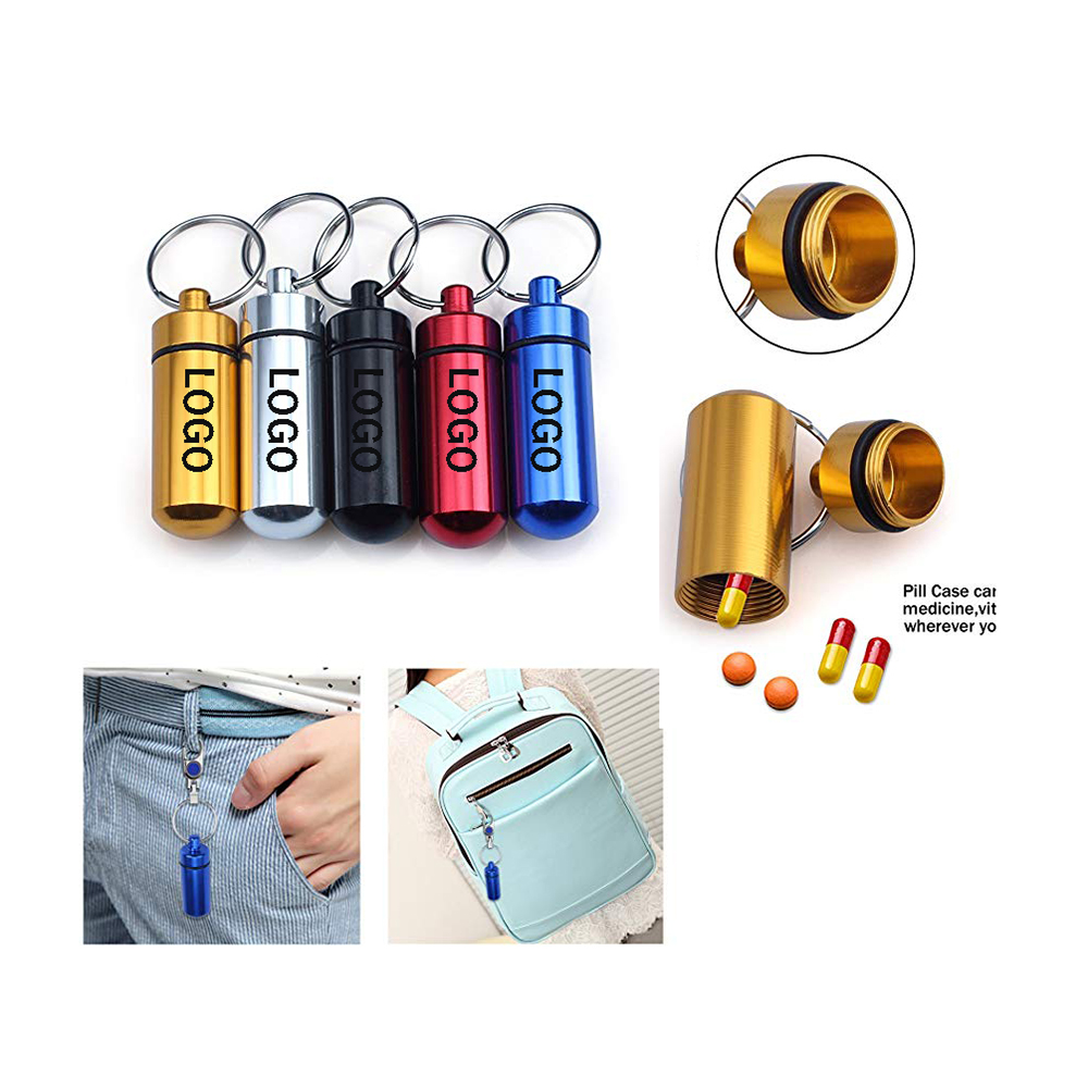 Portable Pill Bottles With Keyring 1