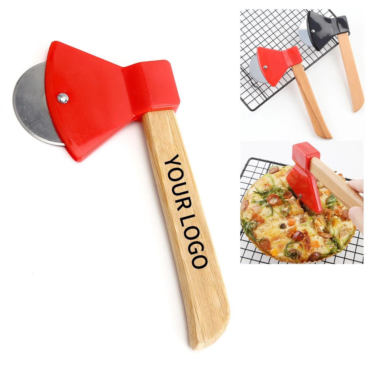 Stainless Steel Pizza Knife with Wooden Handle 3
