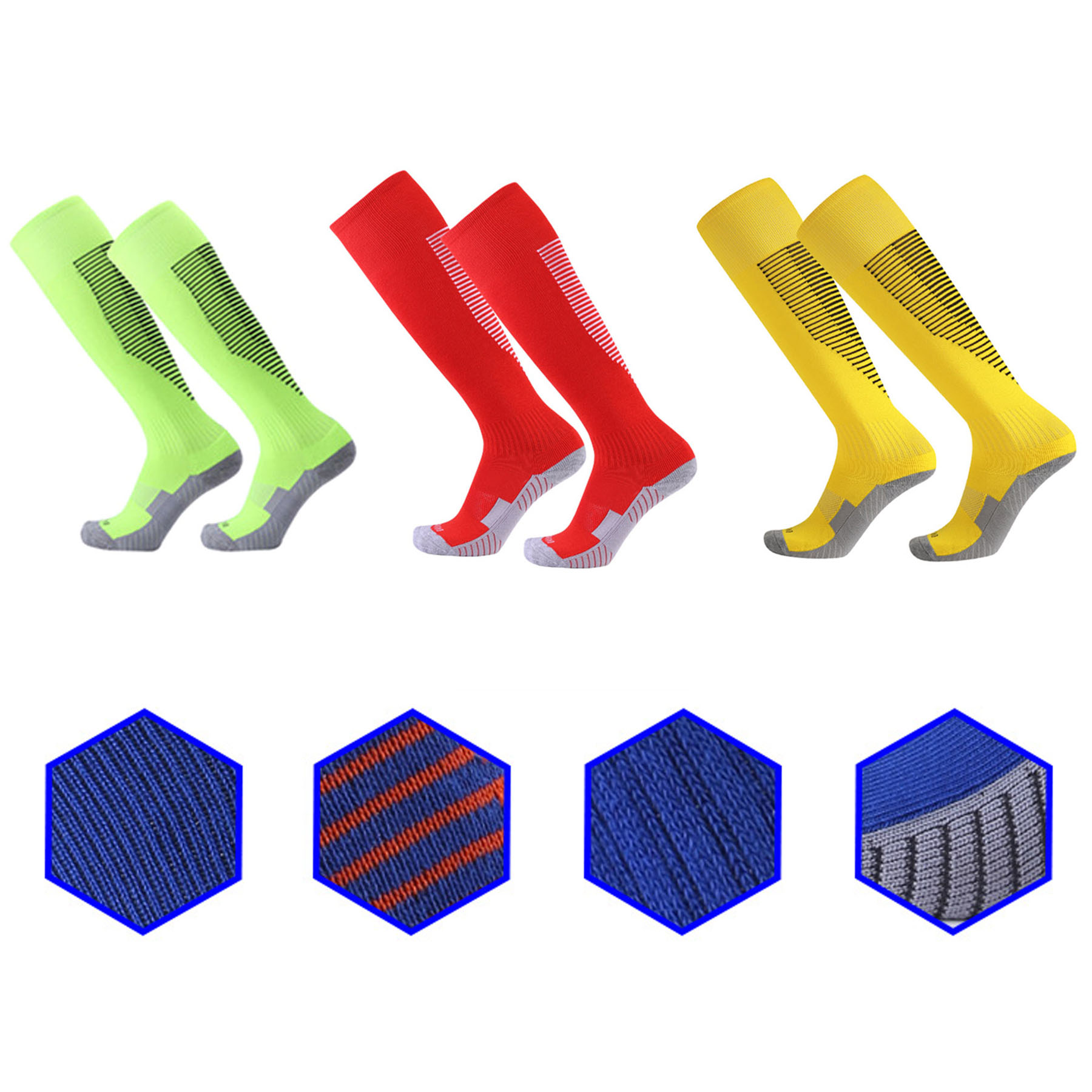 Unisex Knee High Tube Athletic Football Socks 2
