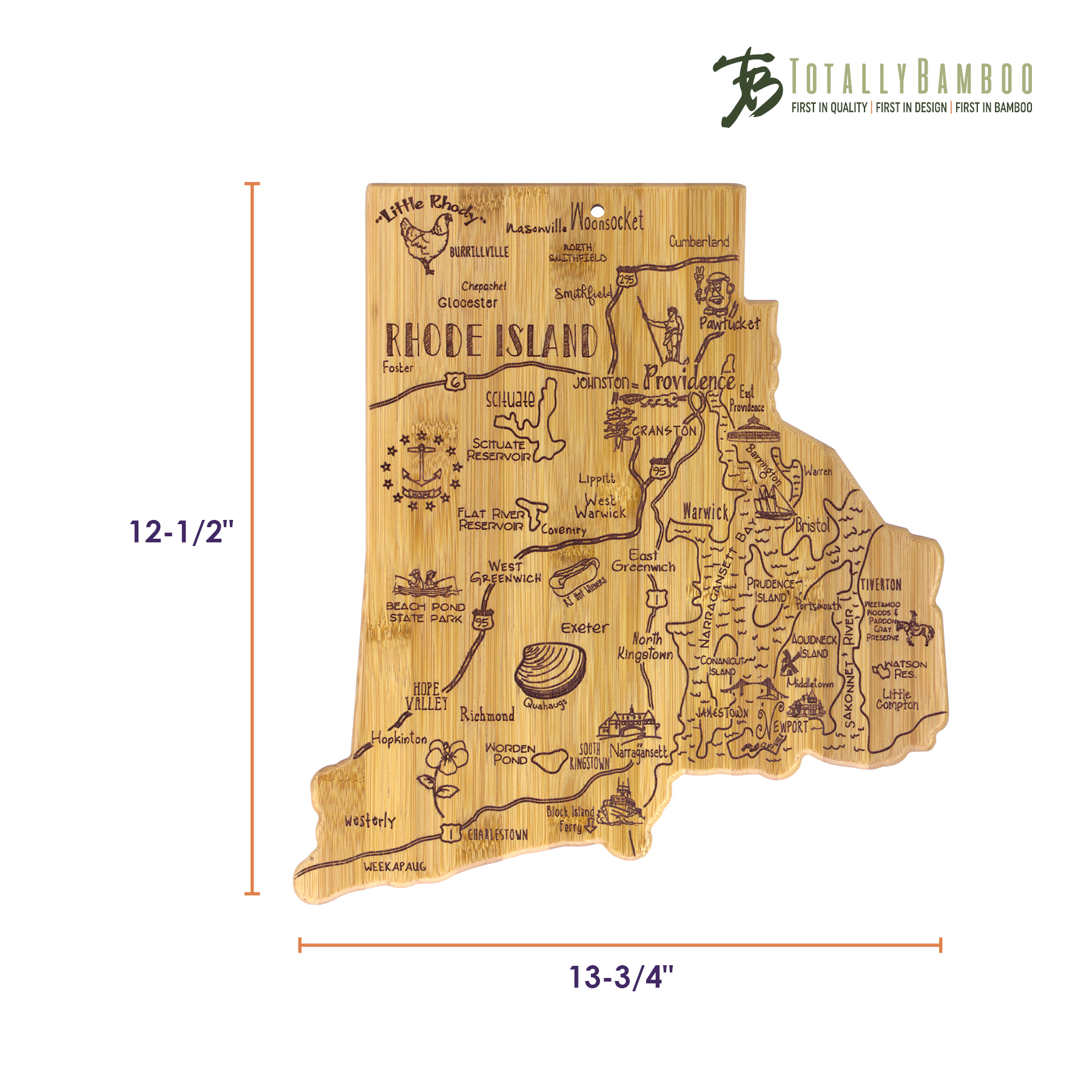 Destination Rhode Island Cutting & Serving Board 9