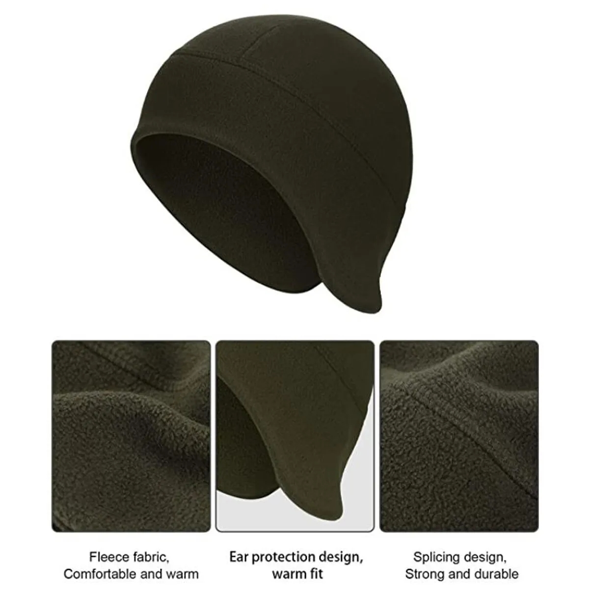 Winter Warm Cap Soft Polar Fleece Skull Hat 3