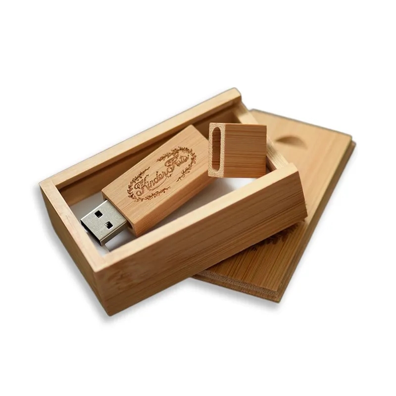 Rectangle Wood USB Drive in Personalized Wooden Gift Box 4