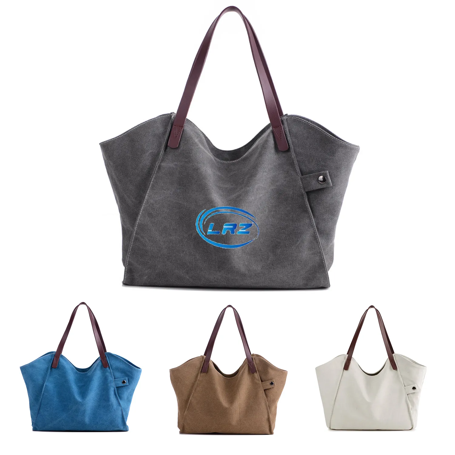 Canvas Tote Bag Handbags For Women, custom tote bag with logo imprint 1