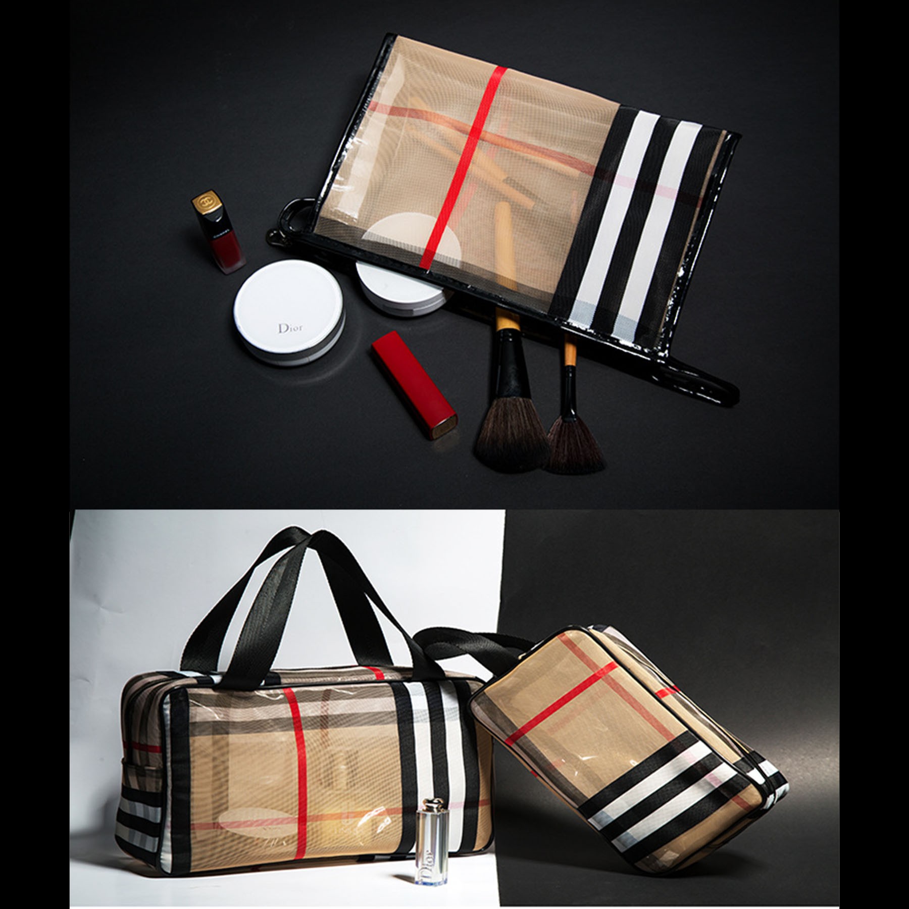 PVC Stripe Cosmetic Bag 2