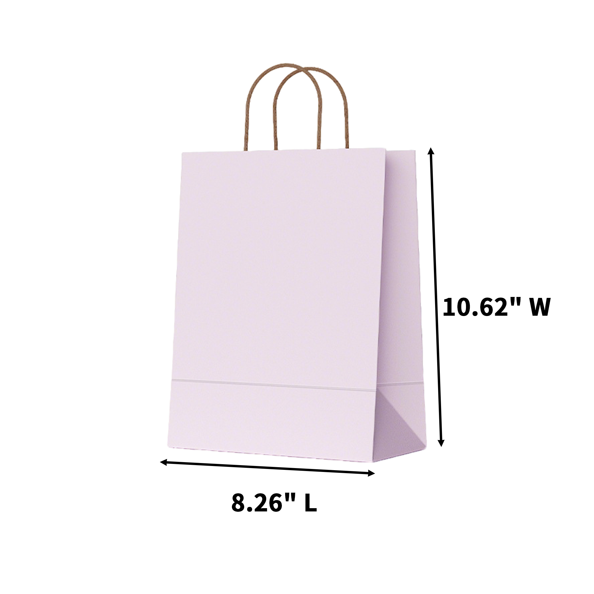 Kraft Paper Shopping Tote With Handle 8.26" x 10.62" 3