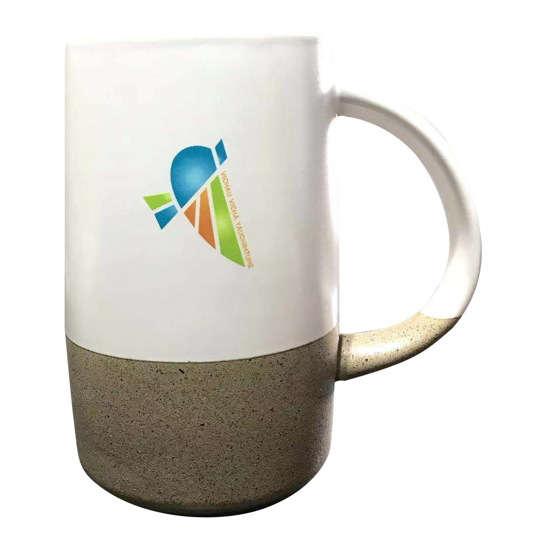 Imari 17oz Two-Tone Ceramic Mug with Smooth Finish and Sandstone Base 13