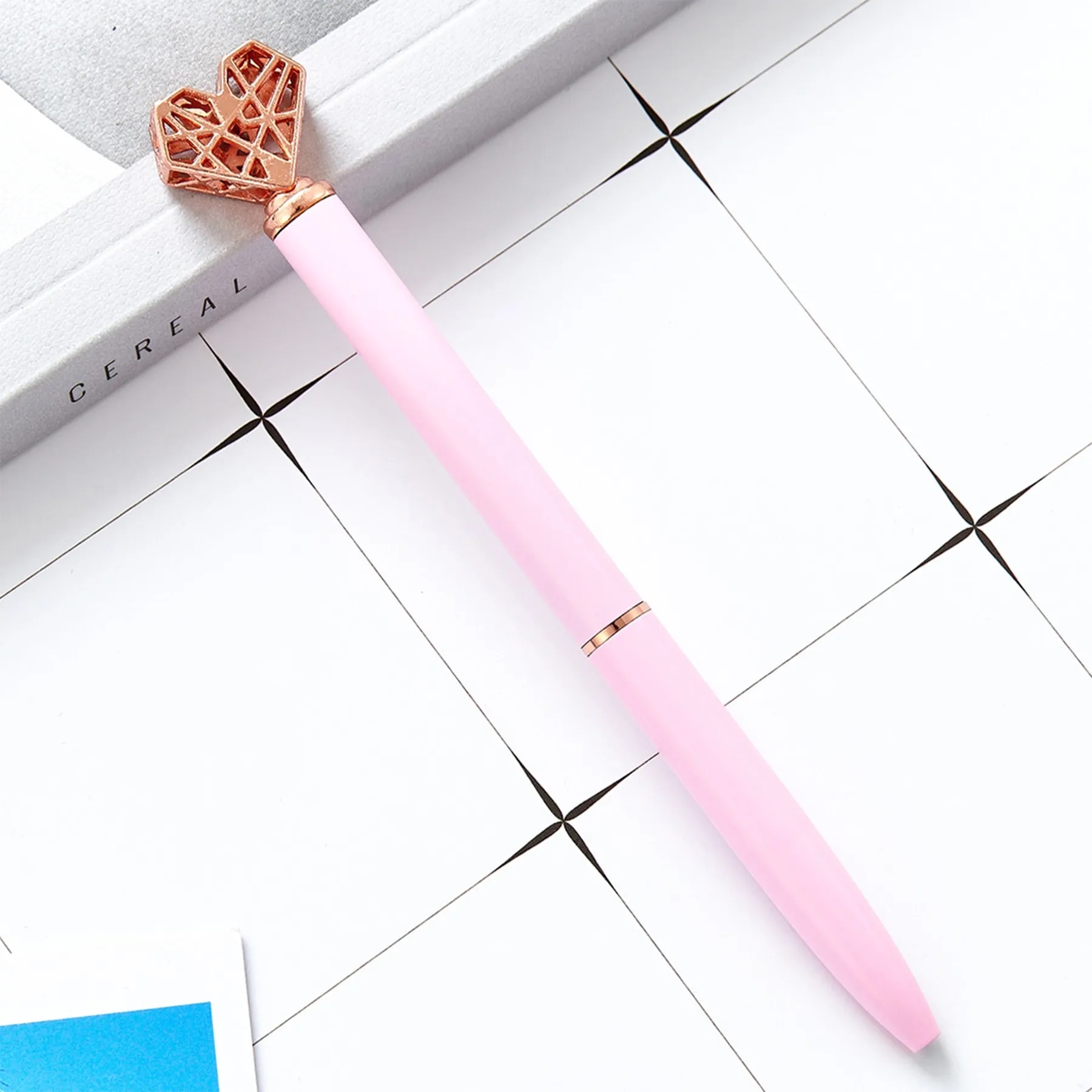 Heart Rose Gold Metal Pen 1