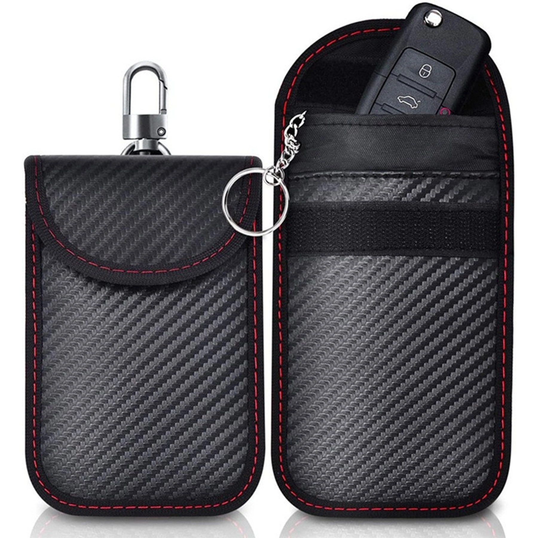 Leather RFID Blocking Car Key Pouch 5