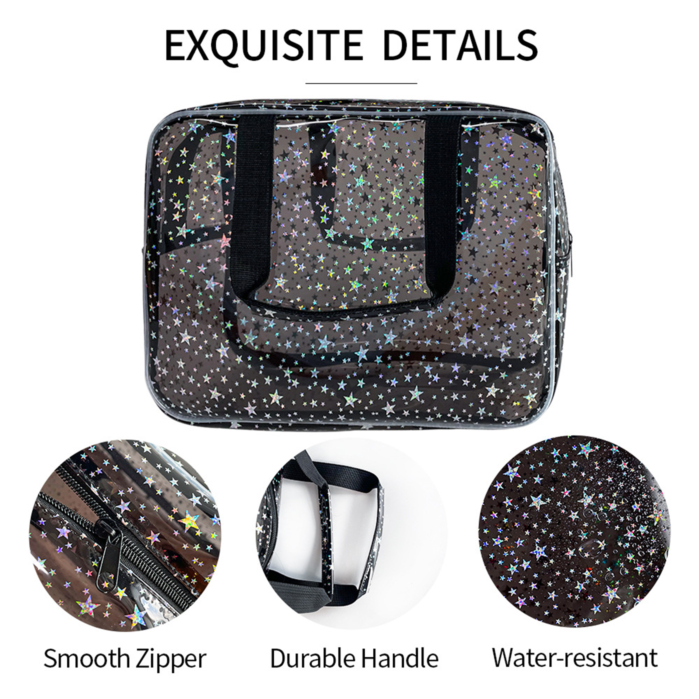 Pvc Waterproof Star Wash And Makeup Bag 7