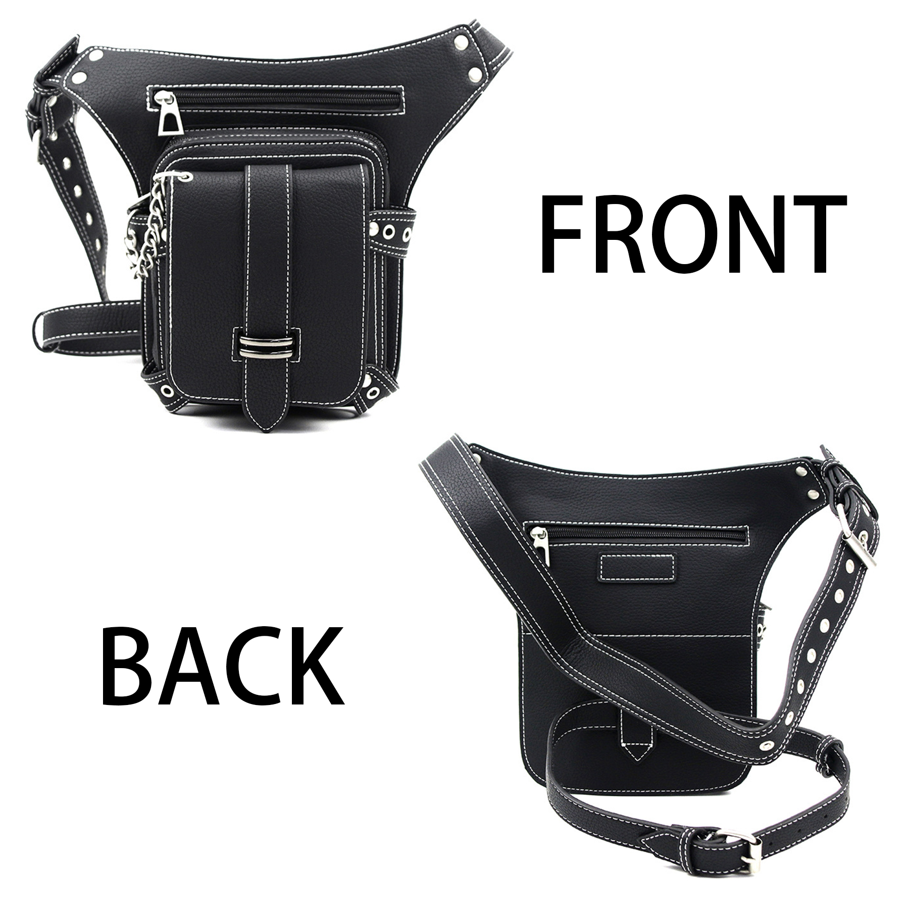 PU Steampunk vintage belt pack 4