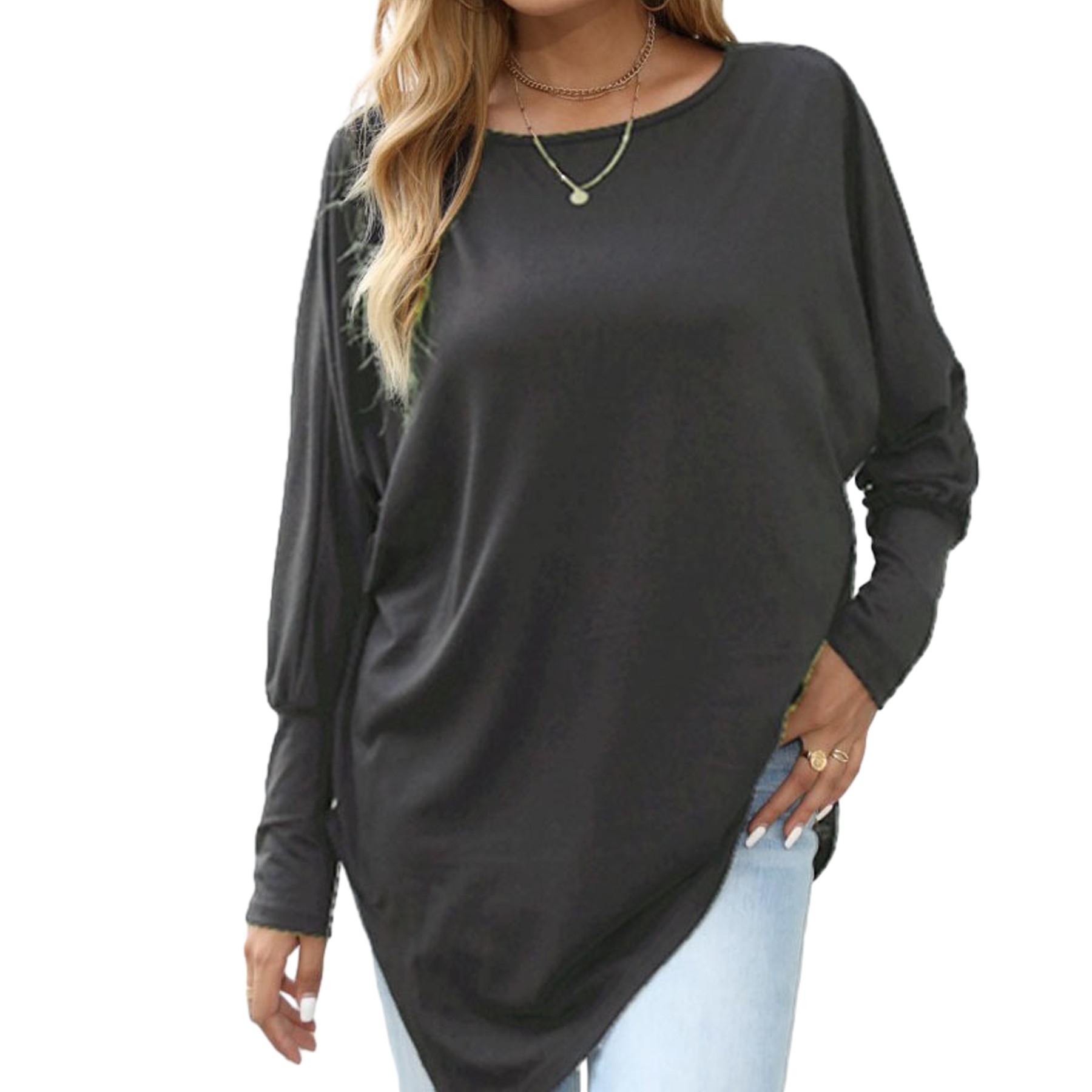 Long Sleeve Loose Blouses, custom women's shirt with logo imprint 2