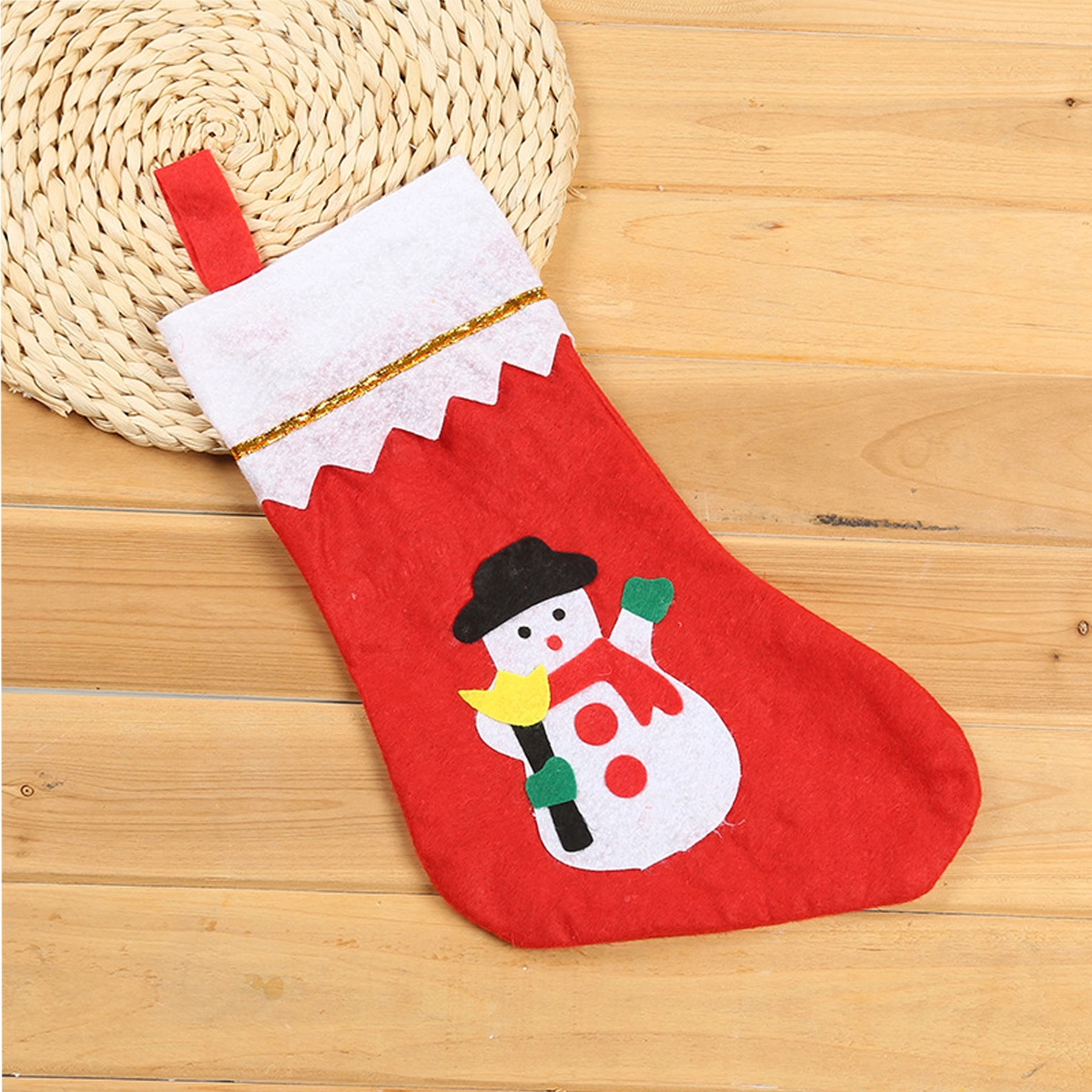 Santa Snowman Tree Christmas Xmas Stockings Ornaments 6