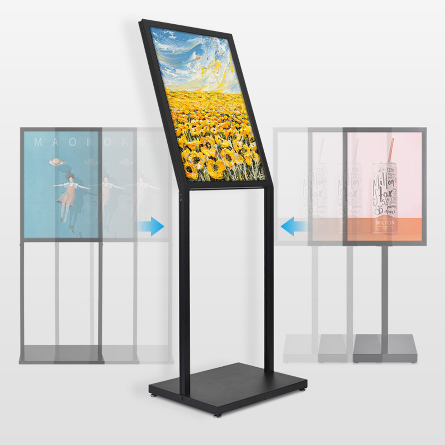 H Shape Metal Outdoor Single Side Display Stand 4