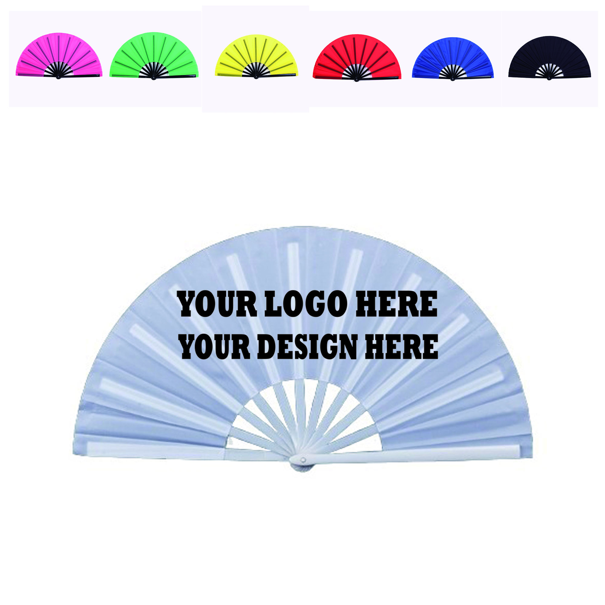 Portable Plastic Kungfu Dancing Fan Full Color 6