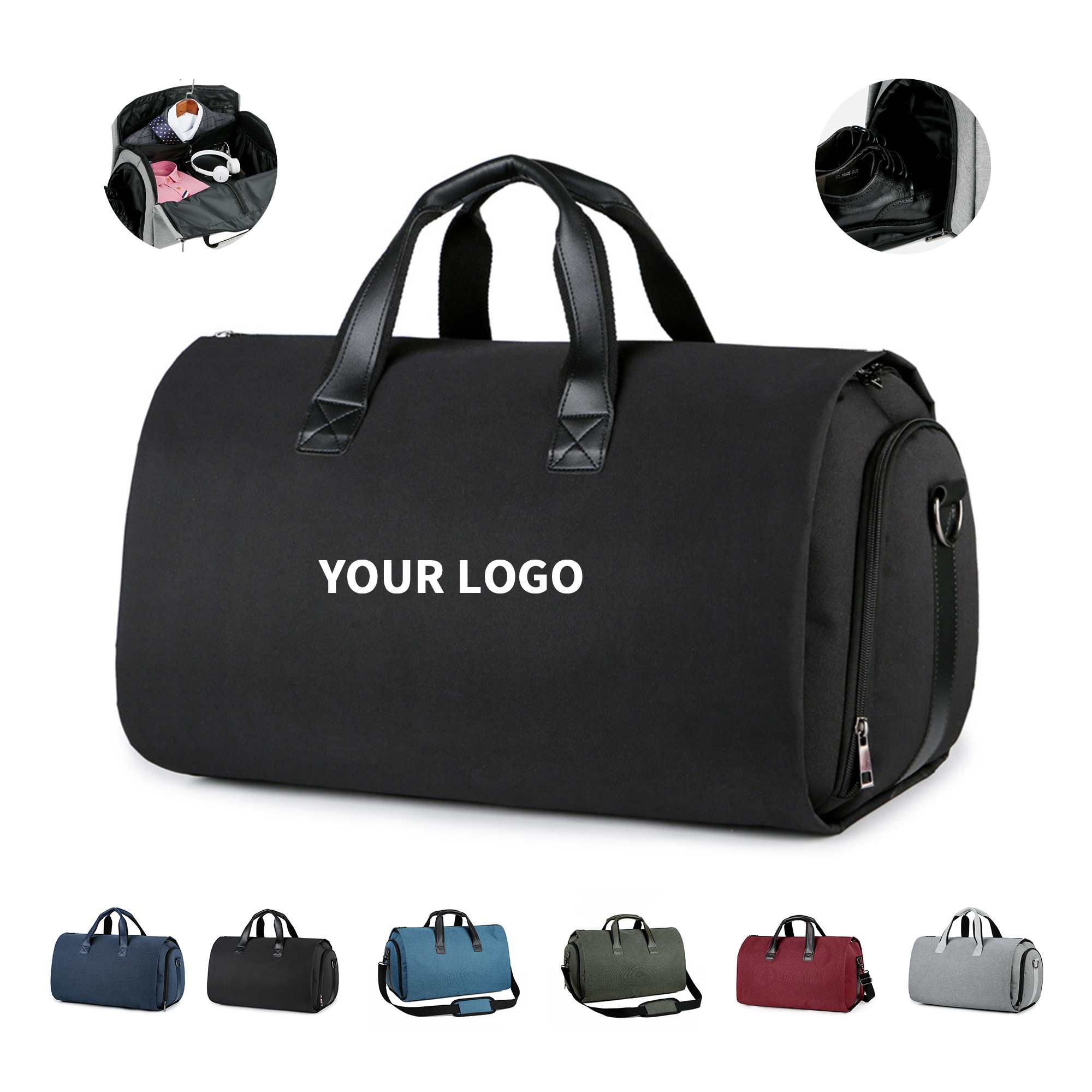 Convertible Oxford Garment Duffel With Detachable Shoulder Strap 45 Liter Capacity 6