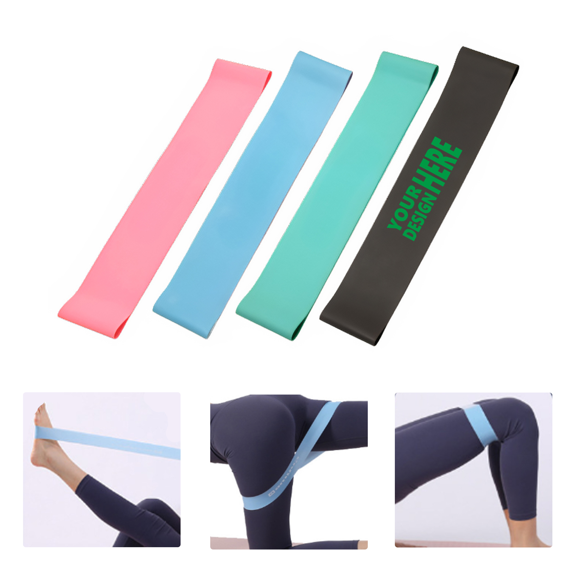 MOQ50 Yoga Latex Resistance Band for Fitness and Squats 1