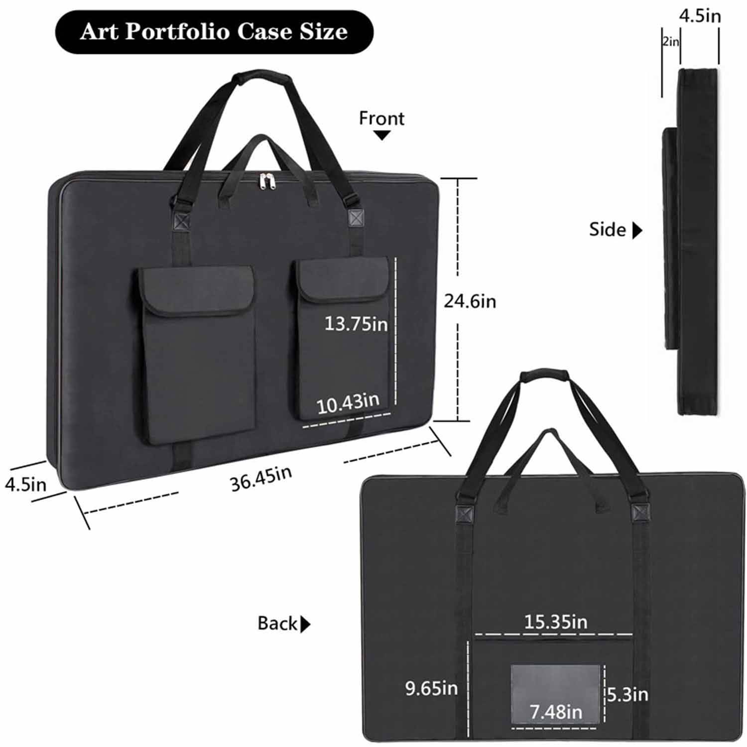 Portable shoulder painting sketch kit drawing board bag 3