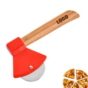 Axe Shaped Pizza Cutter Sharp Stainless Steel Blade 13