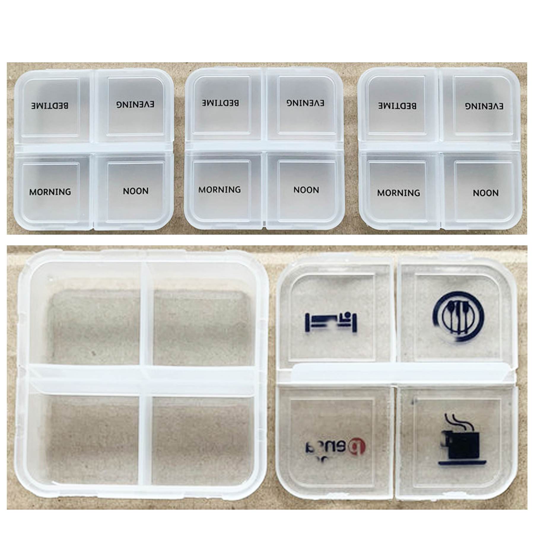 4 Compartment Travel Medication Carry case Container 1