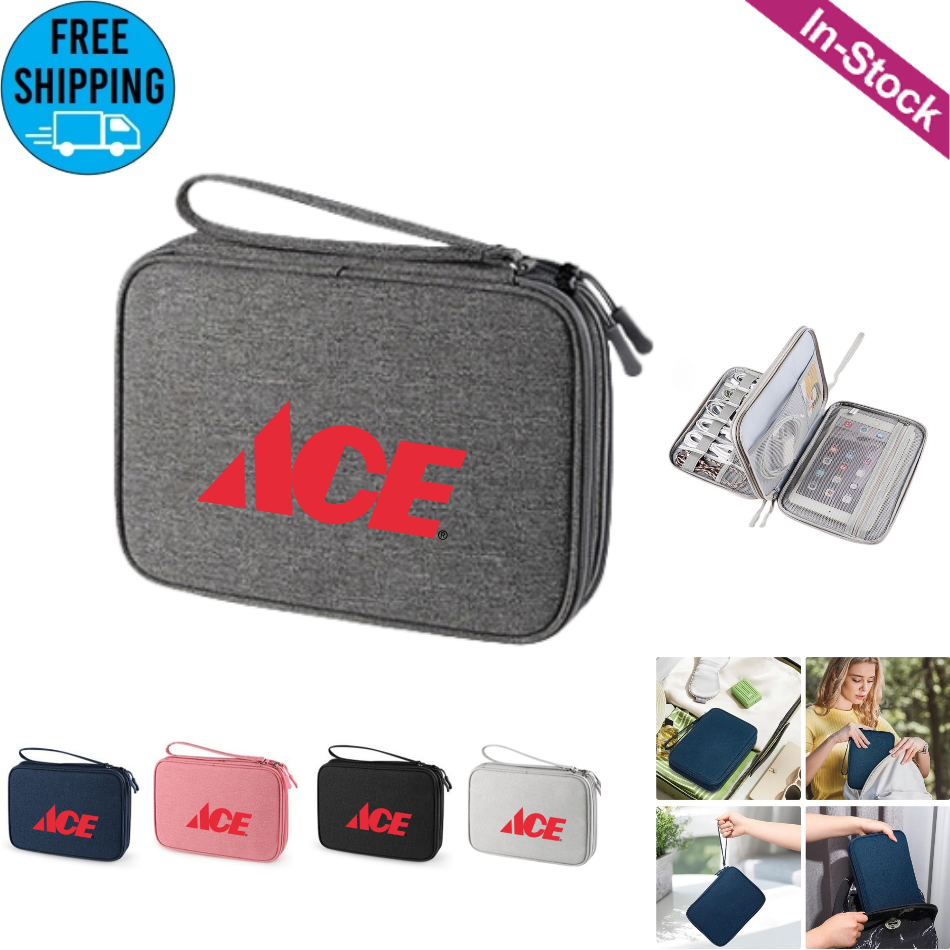Electronic Organizer Travel Cable Organizer Storage Bag 3