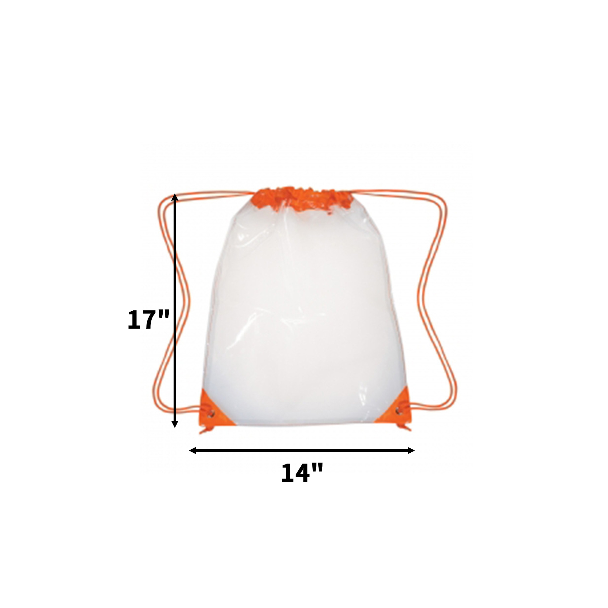 Large Clear Polyvinyl Chloride Drawstring Backpack With Reinforced Corners 9