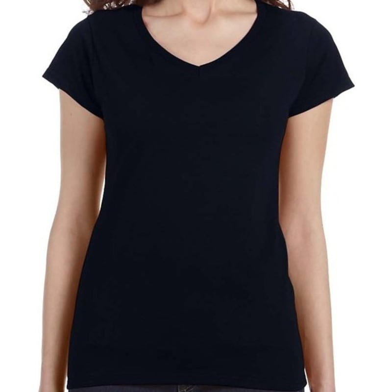 Gildan SoftStyle® Ladies 4.5 Oz. Junior Fit V-Neck T-Shirt 2