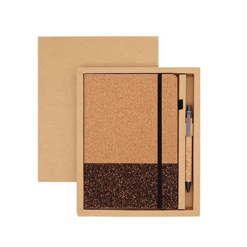 Cork Softcover Vegan A5 Ruled Notebook Set 3