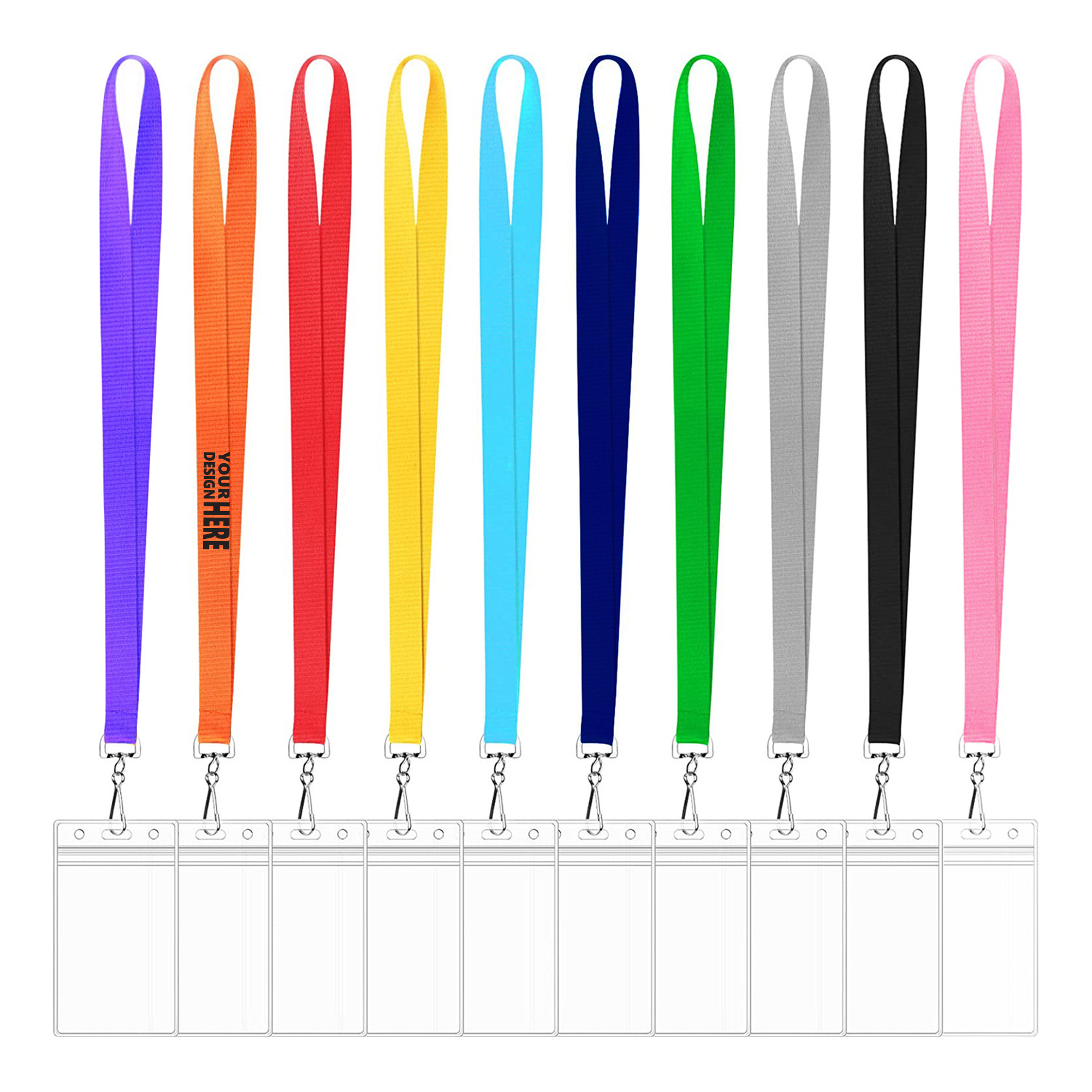Colorful Polyester Lanyard With PVC Card Holder 2