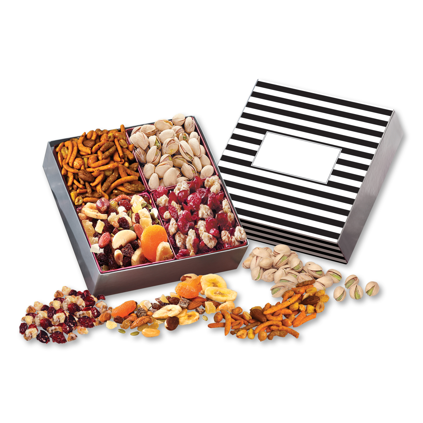 Gift Box with Gourmet Treats with Stripes Sleeve 2