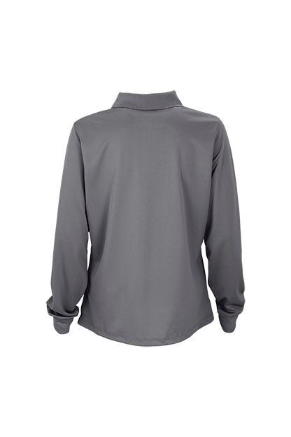 Women's Vansport Omega Long Sleeve Solid Mesh Tech Polo 16