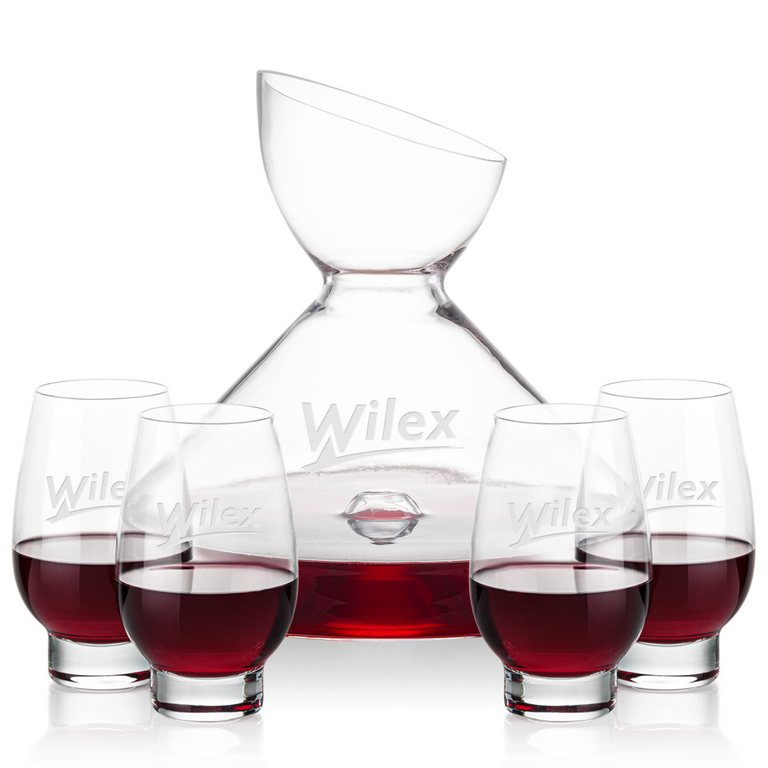 Woodbury Carafe & Glenarden Stemless Wine 3