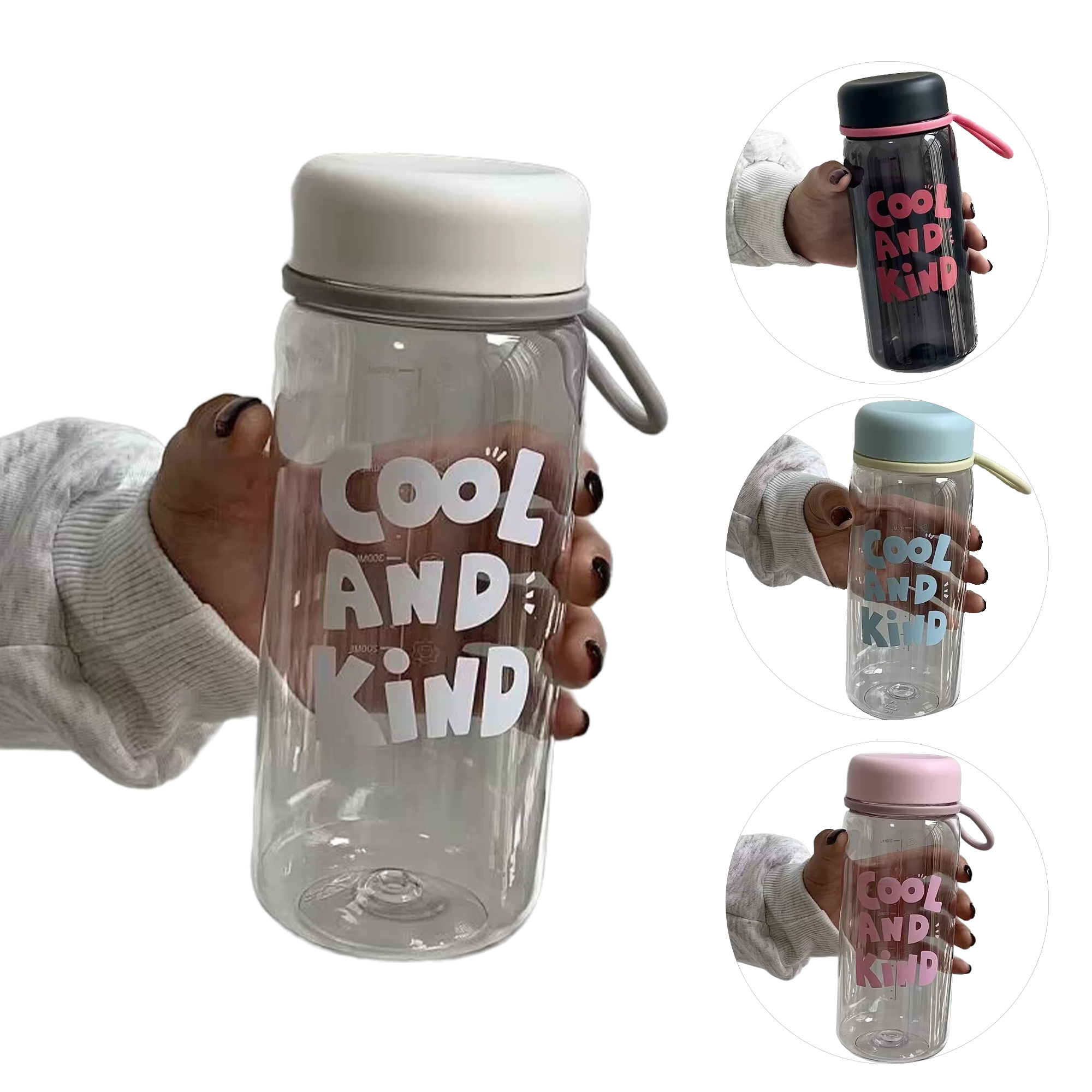 20OZ.Clear Portable Portable Cup Lifting Rope 2
