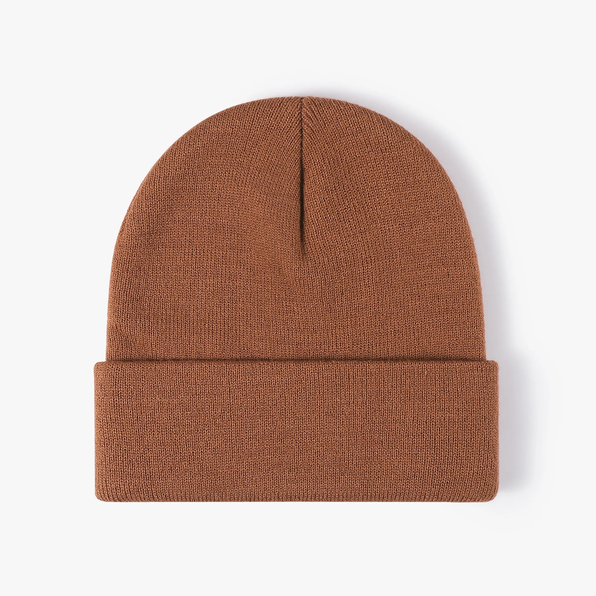 Unisex Acrylic Knit Cuffed Beanie Caps 19
