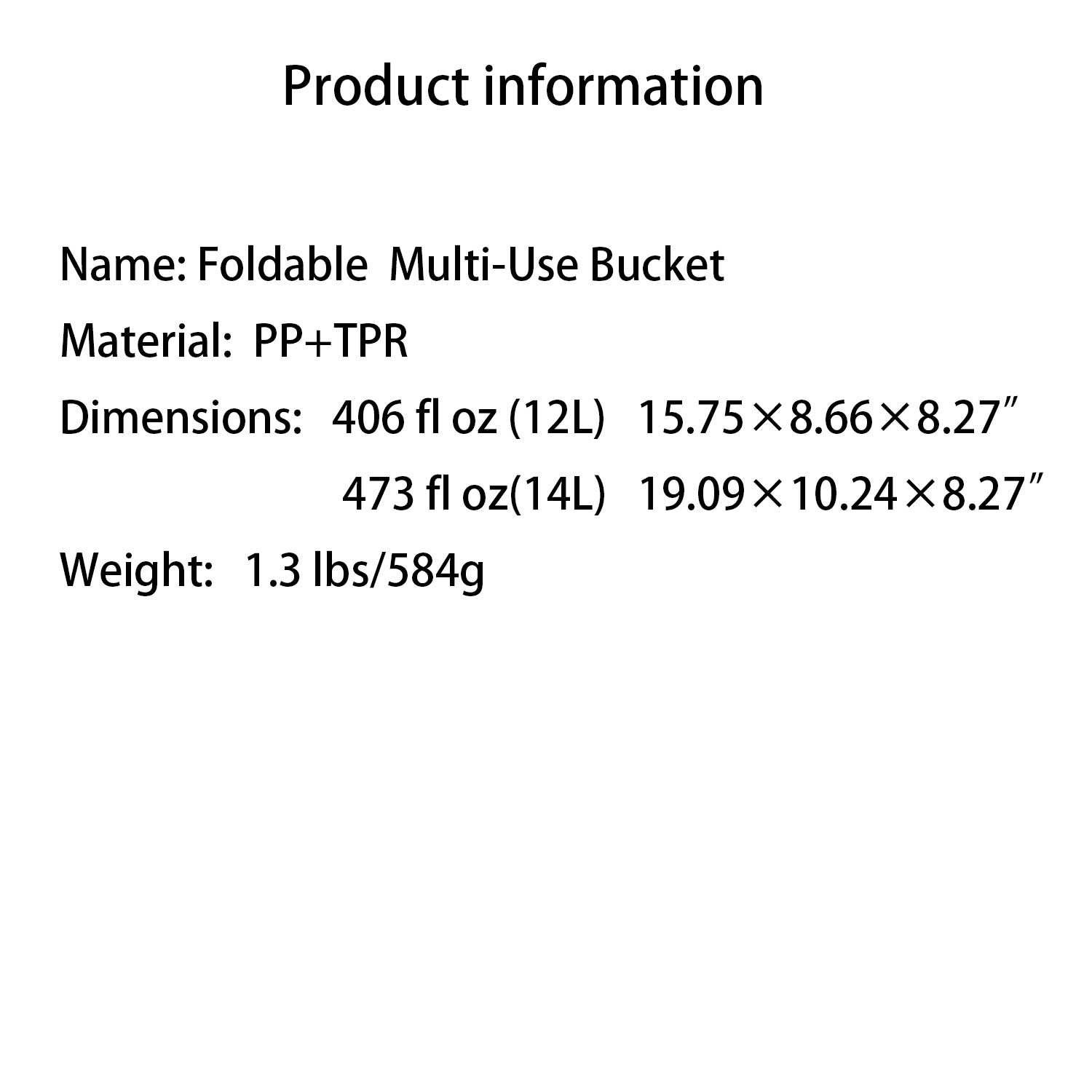 Foldable Multi-Use Bucket Portable for Car/Fishing/Cleaning 5