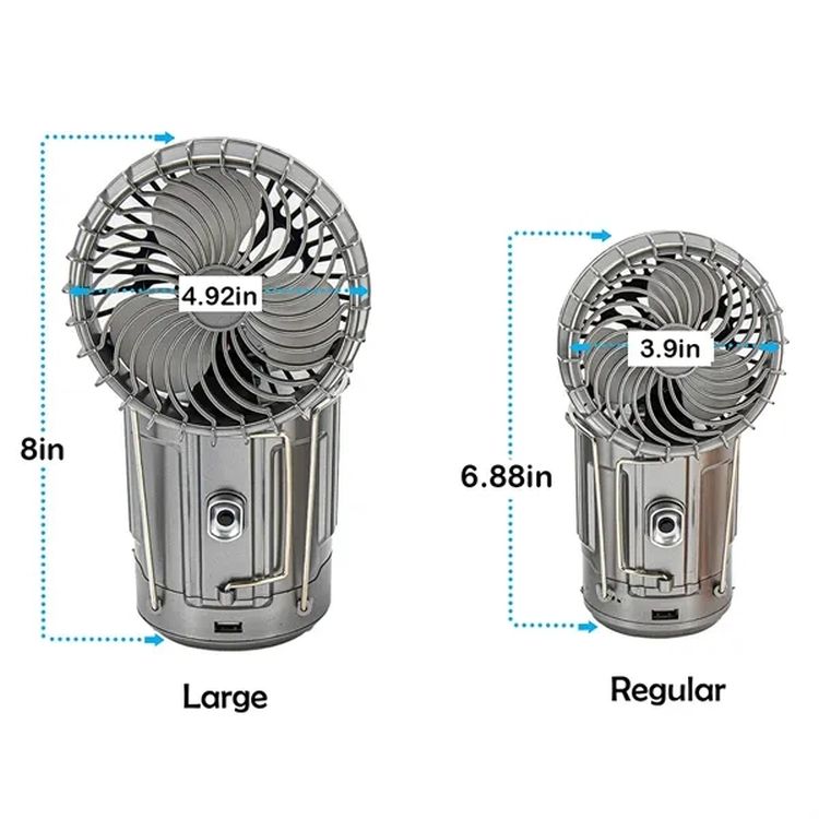 Foldable Solar Fan with Camping Light 2