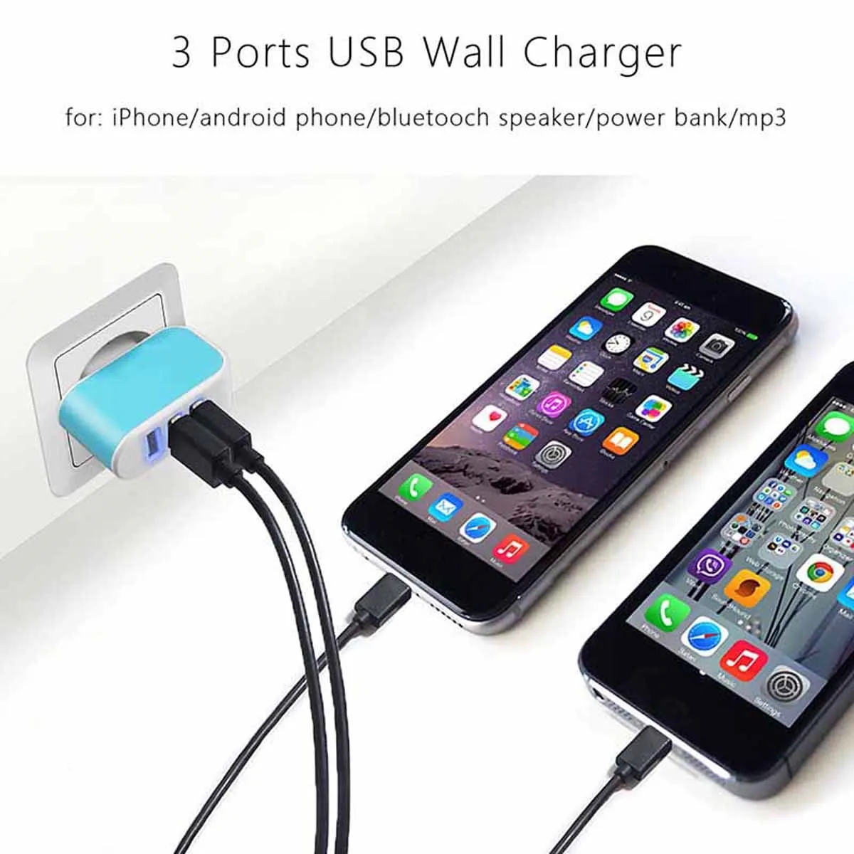 3 Port USB Wall Charger 4
