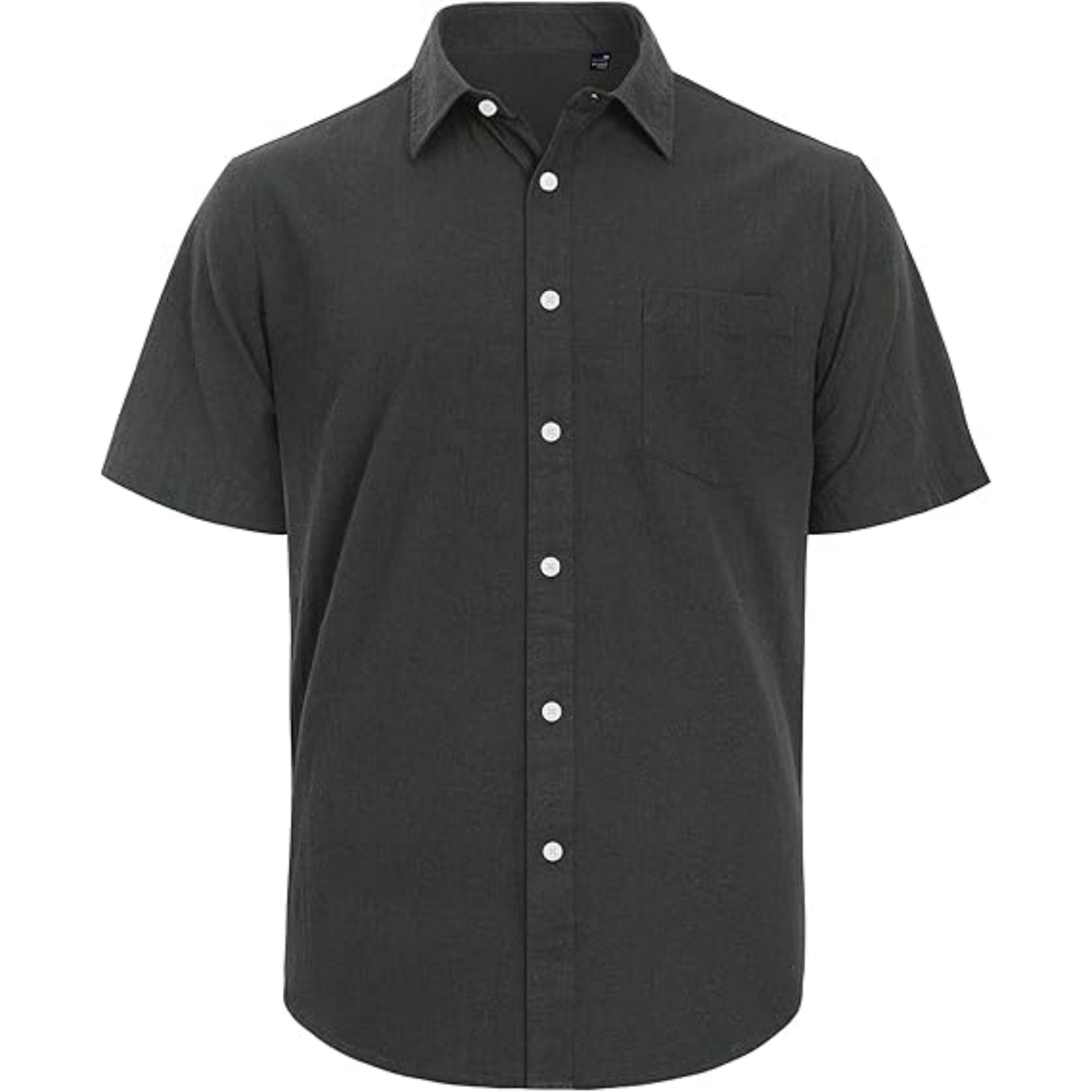 Men's Cotton Linen Short Sleeve Shirt 36