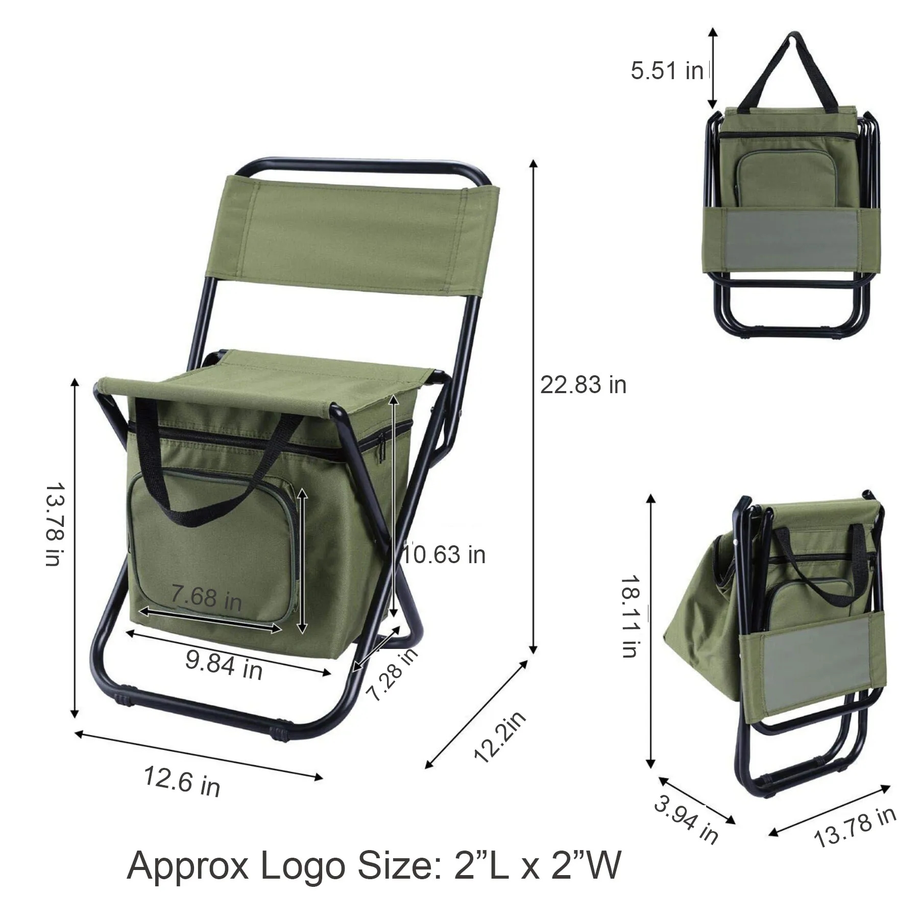 Portable Backrest Folding Chair With Cooler Bag 4