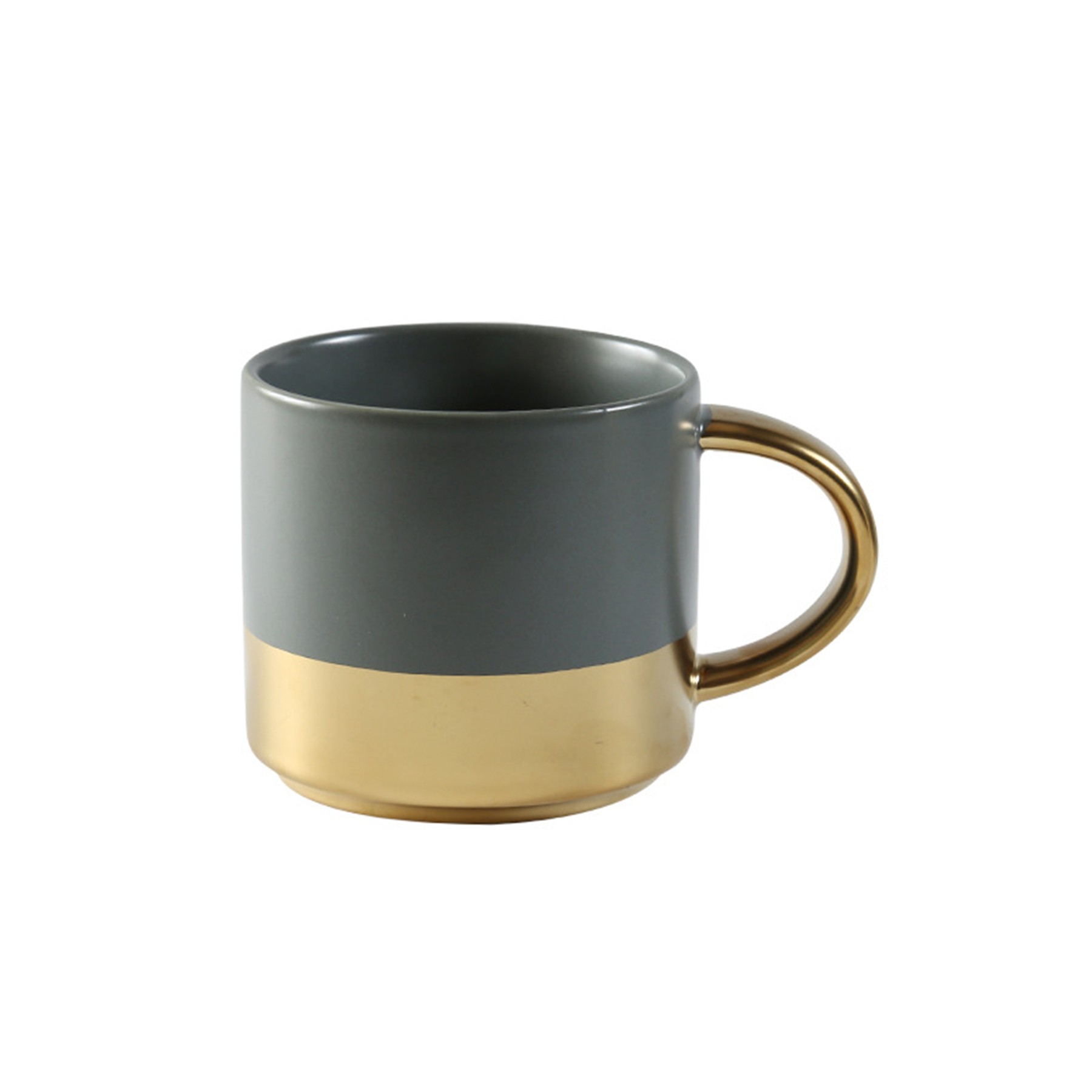 Ceramic Coffee Mug with Gold Handle 5
