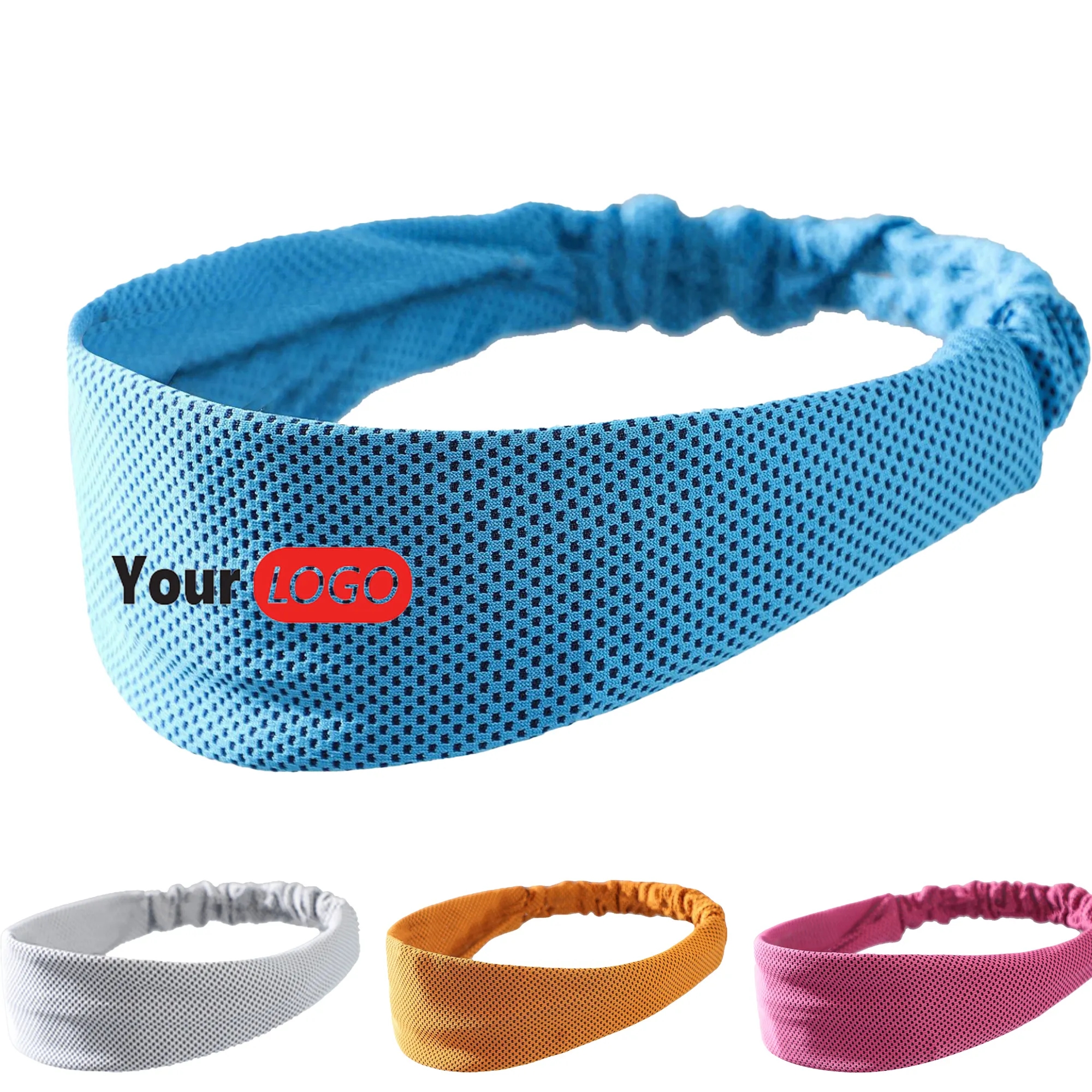 MOQ 20 PCS Full Color Ice Cooling Elastic Sport Headband 3
