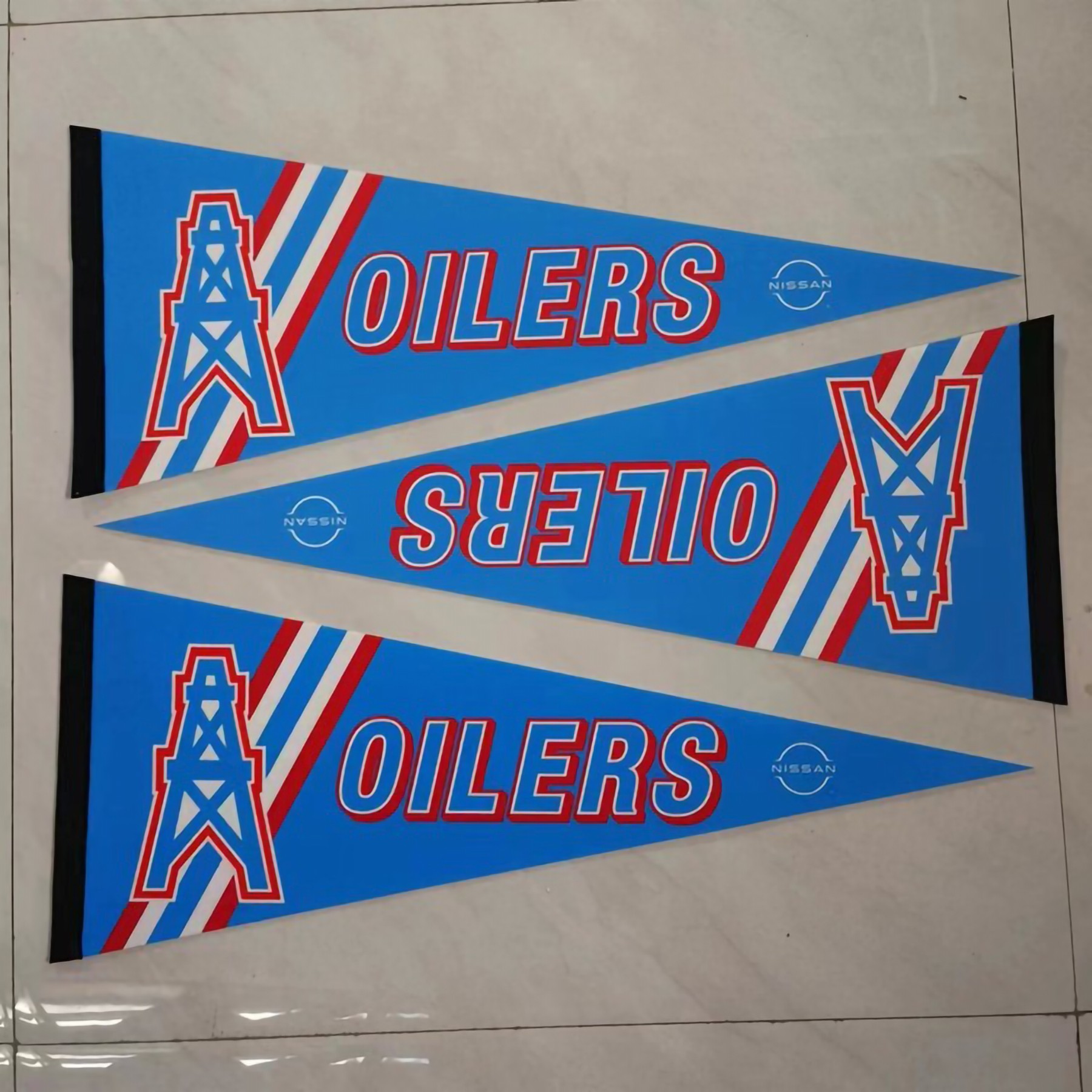 Personalized Single-Sided Full Color Triangle Felt Banners 2